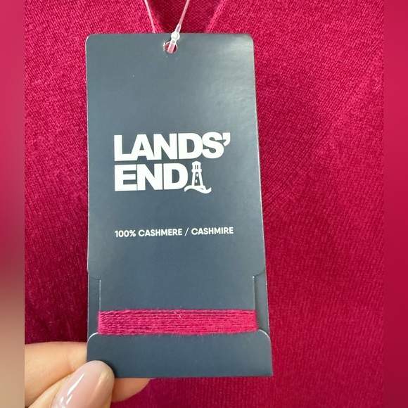 Lands End Cashmere Magenta Sweater Size XL NWT - Picture 5 of 8